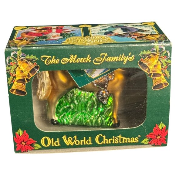 Western Horse Ornament Glass Handcrafted By Merck Familys Old World Christmas Wi - Picture 8 of 10